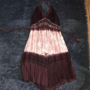 NWT Adorable pink and brown sundress.